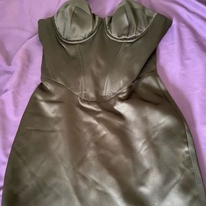 House of CB black strapless dress